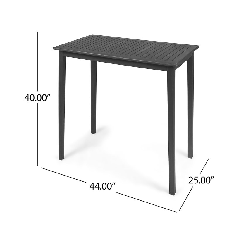 Ensemble de salle à manger à hauteur de bar Aiyden, Bois naturel / brun, H 41 po x L 45 po x l 26 po, 4