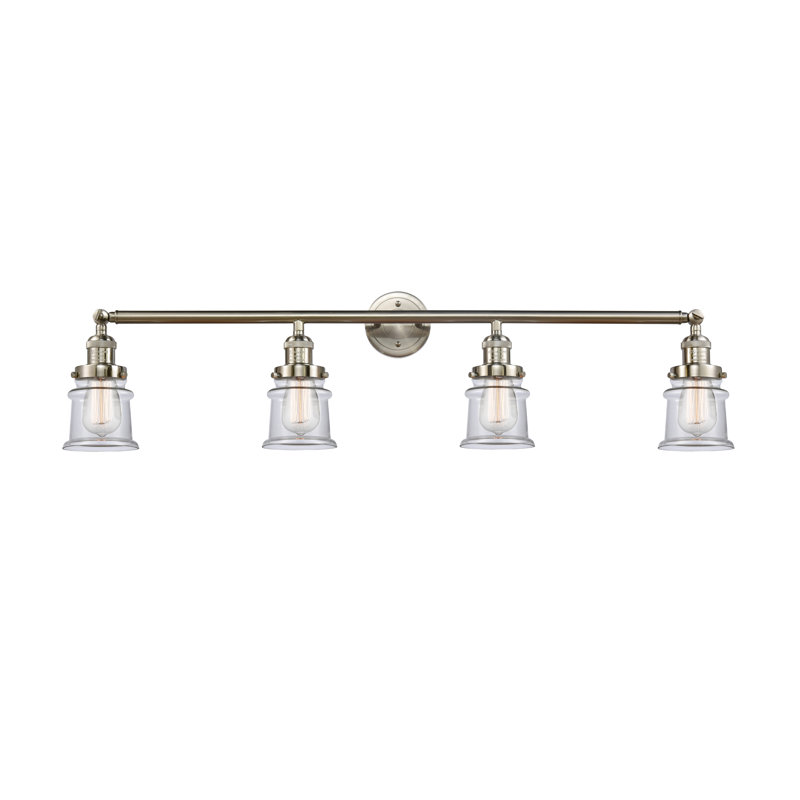 Alexandira 4 - Light Dimmable Vanity Light, 60 Watt Vintage Incandescent Bulb, Clear, Satin Gold