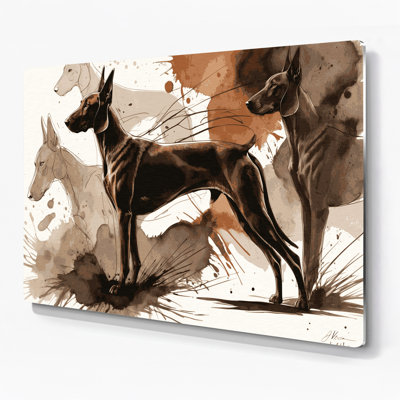 Dogs Ibizan Hound Beige Metal Wall Art