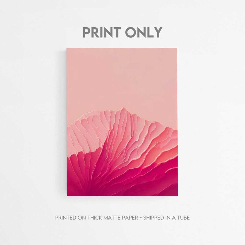 Petal Waves Print: Colorful Botanical Abstract, H 56 po x l 42 po, Impression encadrée sans passe-partout, Noir