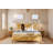 Solid Wood Bed Queen With Pearlized Finish Headboard & Footboard, Natural-306168795-306168794