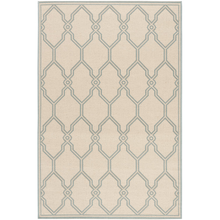 Duren Geometric Hand Woven Indoor / Outdoor Area Rug