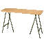 Ancle 122cm Solid Wood Top Console Table
