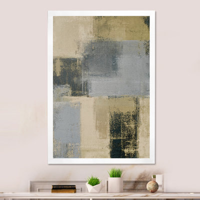 Neutre art abstrait II, peinture murale moderne et contemporaine