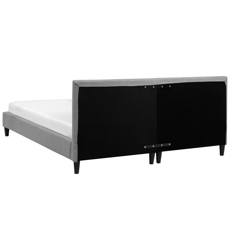 Xzavier Upholstered Bed, European Kingsize (160 x 200 cm), Grey