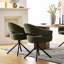 Single Swivel Dining Chair, Fabric Accent Armchair With 360° Base Upholstered Occasional Chair-2139759720