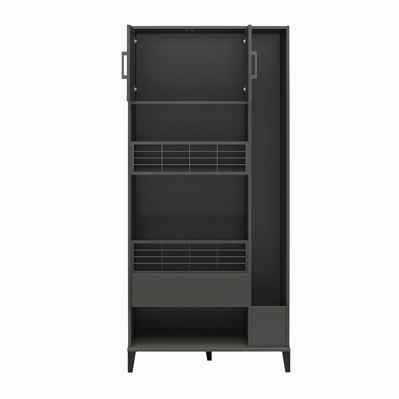 Armoire de rangement pour sports H 76,65 po x l 35,67 po x P 15,39 po Amaylee, gris