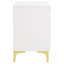 Table de chevet rectangulaire blanche et blanche à 2 tiroirs-449347576
