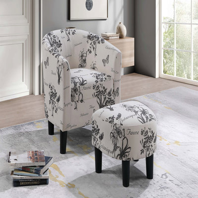 Chaise d'appoint + repose-pieds
