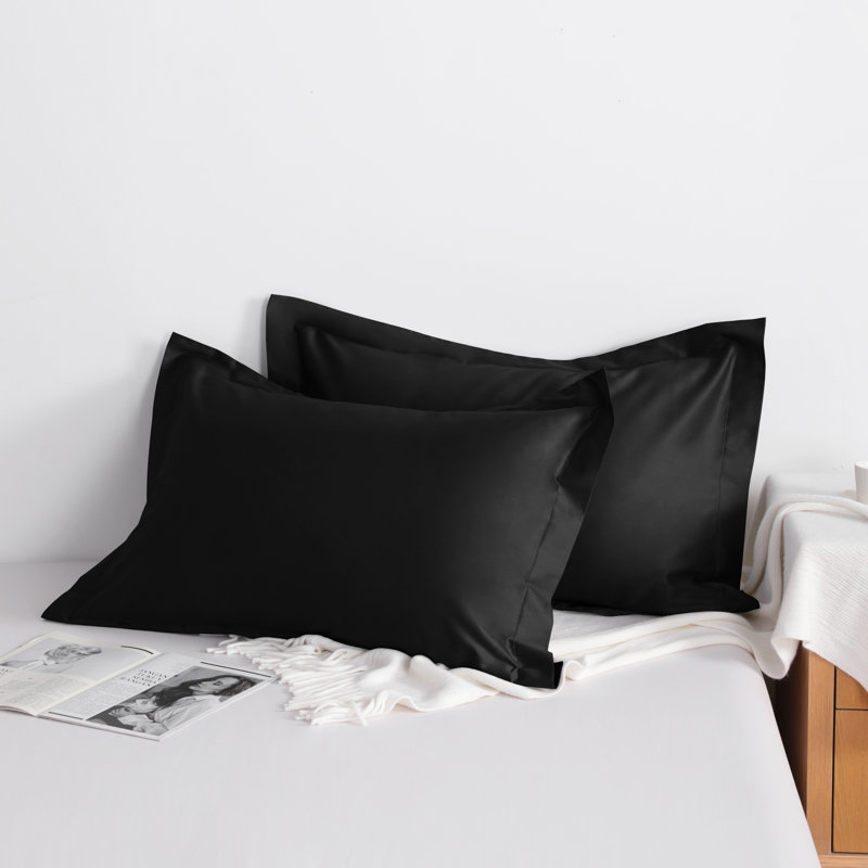 Taie décorative 100% coton , Noir, Très grand lit