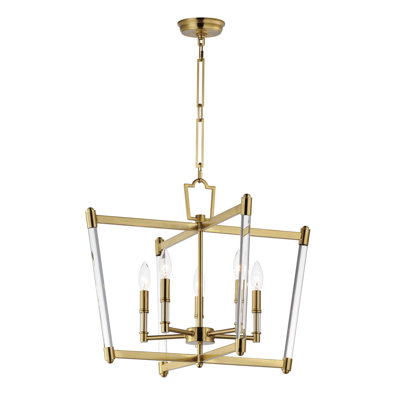 Lustre classique à 5 lumières de style bougie Bedolla