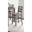 Ensemble de table de salle à manger 5 pièces de style transitionnel avec table à hauteur de comptoir et chaises à dossier à lattes, 4 chaises avec 1 table pour la salle à manger-129760004-129760007-129760013-129760015-129760017