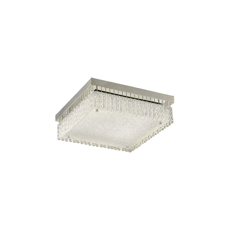 Schell Glass LED Flush Mount, 12cm H x 38cm W x 38cm D