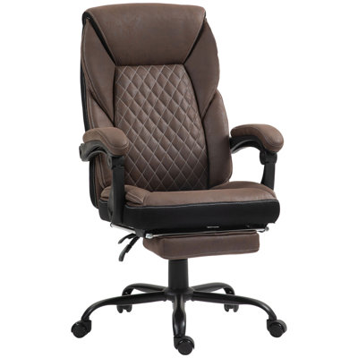 Executive Office Chair With Foot Rest, Big And Tall Ergonomic Desk Chair, Reclining Swivel Chair With High Back And Adjustable Height