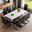 Ensemble 9 pièces de table et chaises modernes avec rangement et 8 chaises