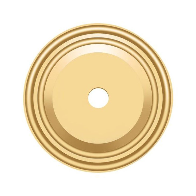 Metal Knob Backplate, PVD Polished Brass