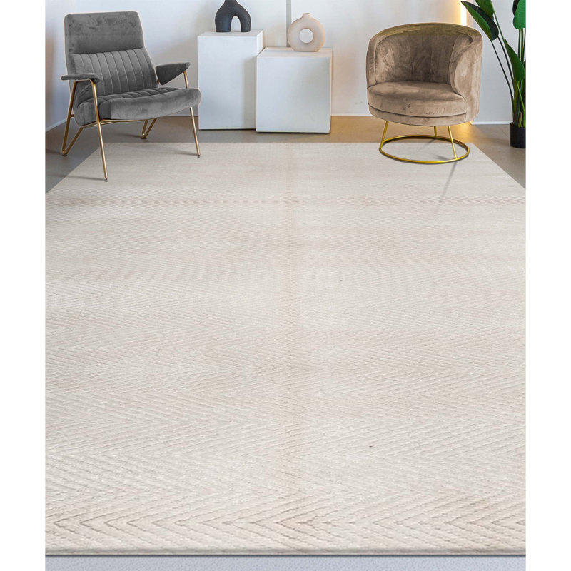 Tapis blanc de haute qualité noué à la main