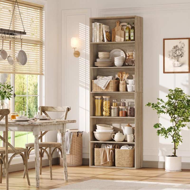 Garde-manger 70,9 po H 70,9 po, Blanc et chêne clair