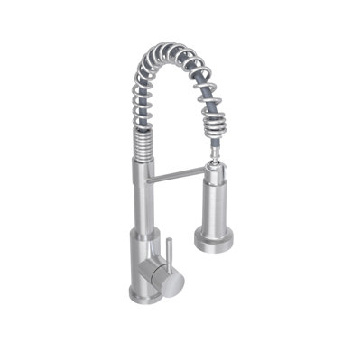 Bothwa Home CUPC Certified 19" Single Handle Kitchen Faucet (Brushed Nickel Finish)