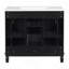 Meuble-lavabo avec lavabo supérieur, armoire de rangement moderne avec 2 portes à fermeture douce et 2 tiroirs, meuble-lavabo simple-115688368