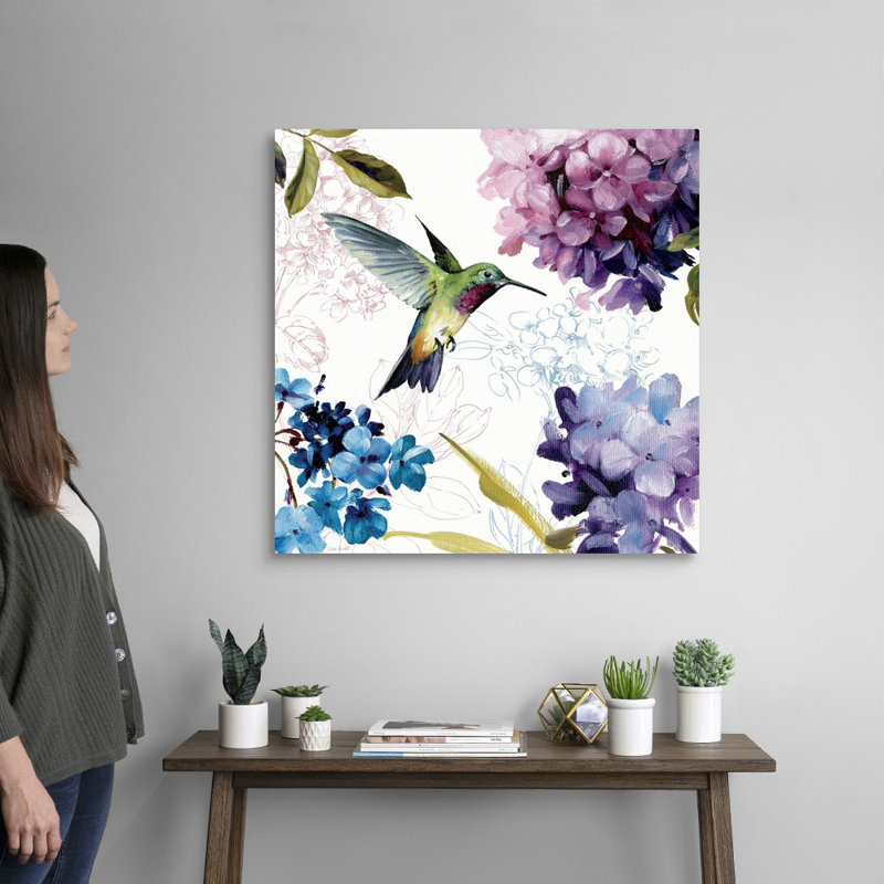 «Spring Nectar Square II», art mural sur toile, Toile tendue, H 30 po x l 30 po x P 1,25 po
