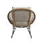  Ensemble de 4 chaises d'extérieur Lilly - noir, naturel et beige oléfine