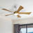 Damecia 52'' 5-Blade Indoor Led Ceiling Fan Light With Remote Control and LED Light-1399842280