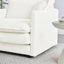Canapé 5 places en U avec repose-pieds réversible, canapé modulaire blanc pour le salon, repose-pieds de conception minimaliste moderne, blanc, housse en tissu de chenille