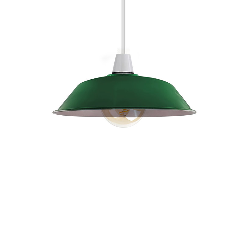 10cm H Metal Bowl Lamp Shade ( Uno ), Green