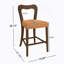Ensemble de 2 tabourets de comptoir sans accoudoirs (noyer + caramel)-581478052