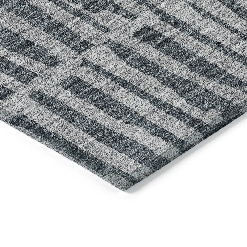 Borman Striped Indoor / Outdoor Rug, Runner 2'3" x 7'6"