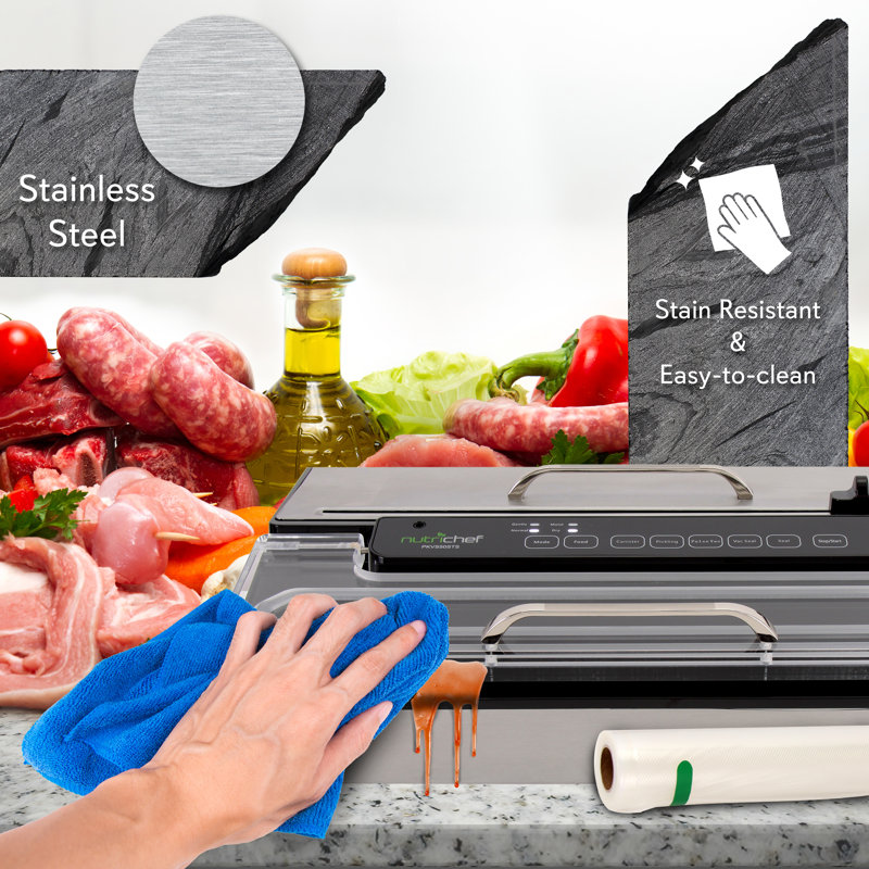 NutriChef Automatic Foodsaver System Air Seal Machine External Vacuum Sealer