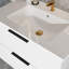 Meuble-lavabo mural flottant 30 po avec lavabo et tiroirs en céramique
