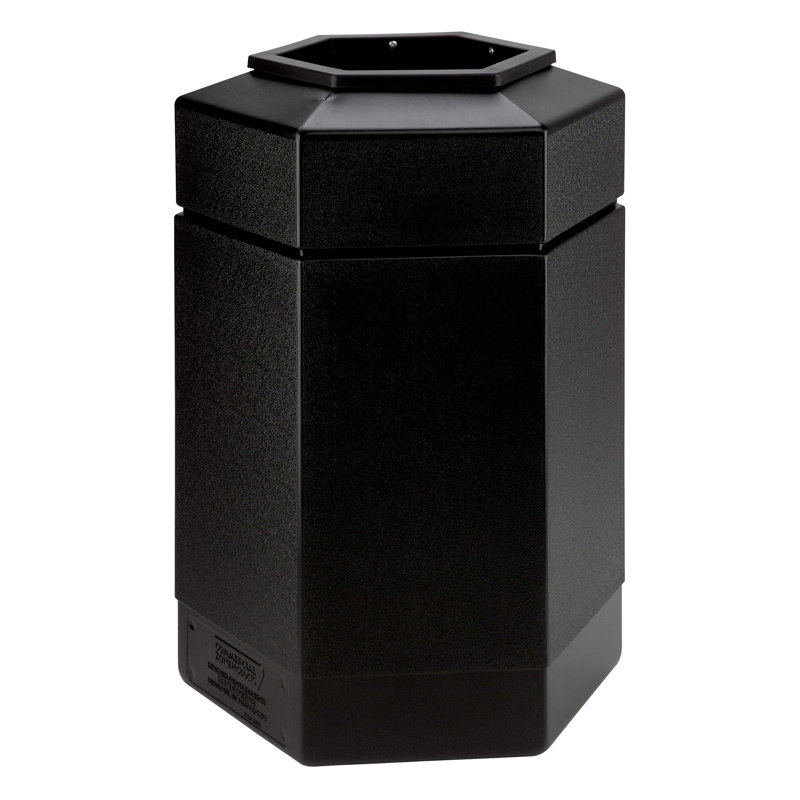 Poubelle PolyTec 30 gallons, Noir