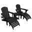 Dalson 5-Piece Plastic Adirondack Chair Set with Side Table and Ottomans-95981046