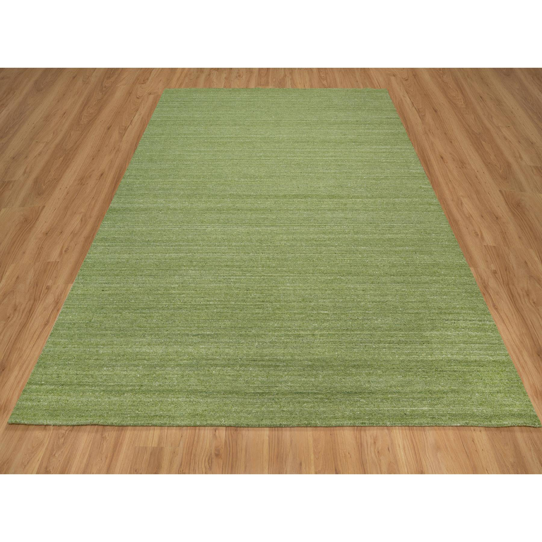 Isabelline 8'x10' Pickle Green, Tone on Tone, Plain Modern Striae ...