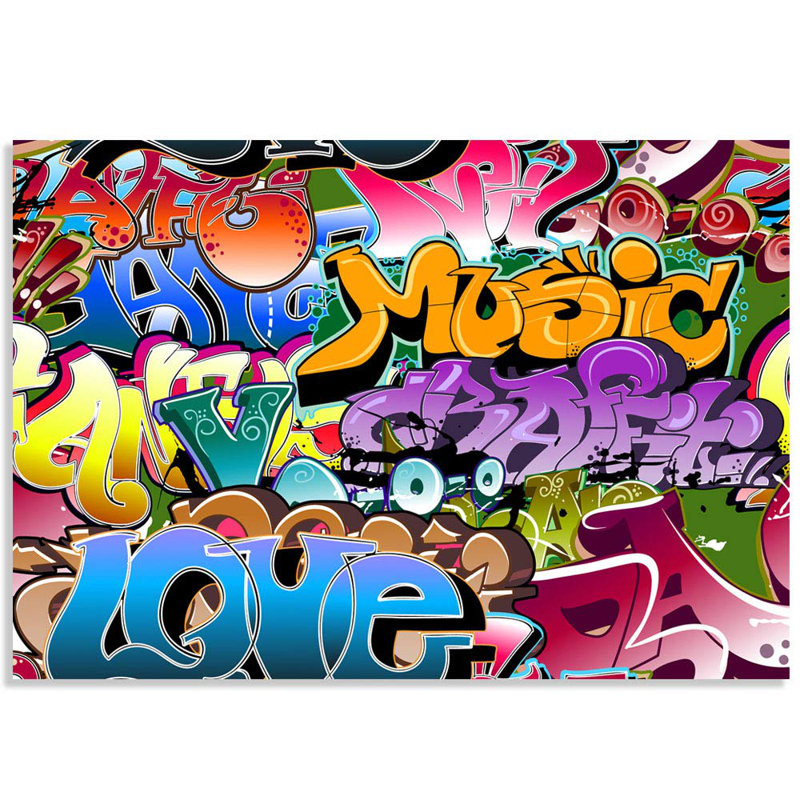 Peinture murale vibrante Graffi Street Paint Graffiti09, L 144 po x l 100 po