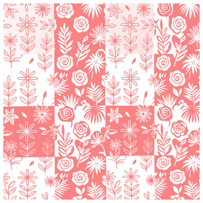 Couvertures à motif floral, L 60 po x H 80 po
