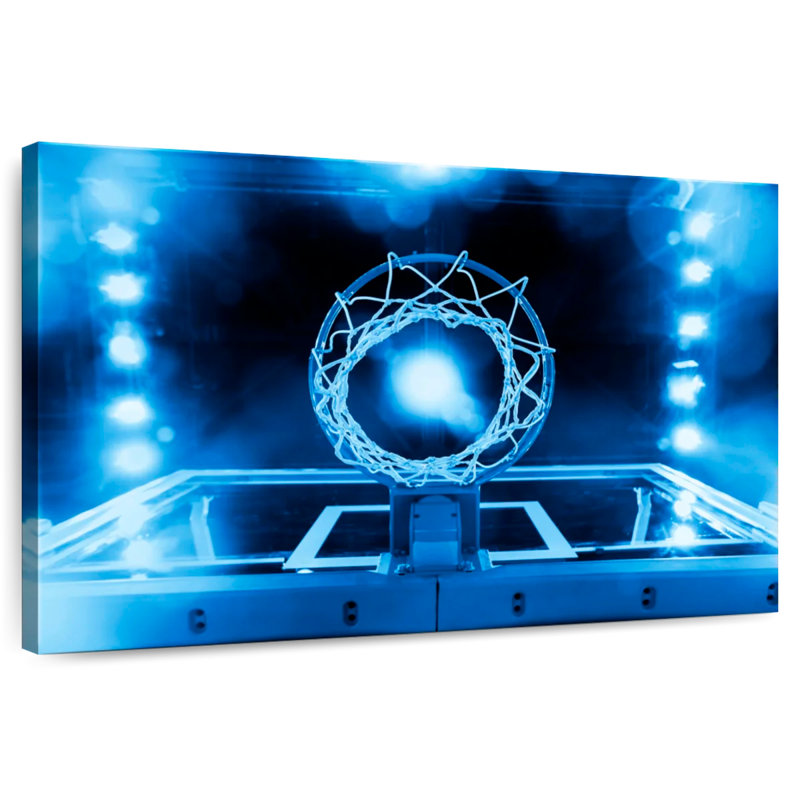 Sireci Blue Lights Basketball, 30" H x 45" W