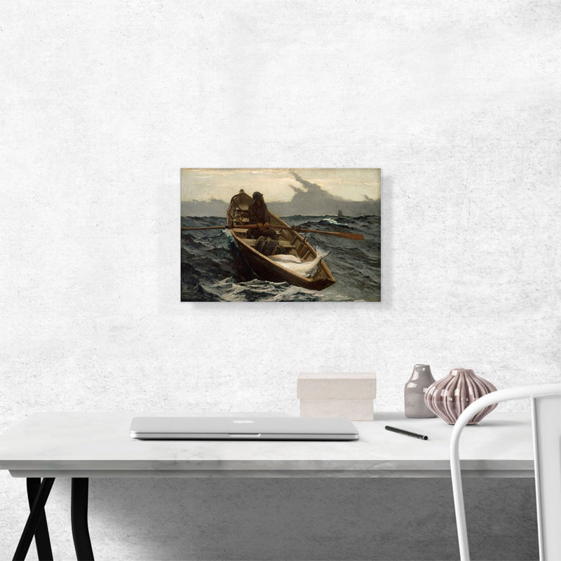 «Fog Avertissement 1885» par Winslow Homer, reproduction d'art sur toile tendue, H 12 po x l 18 po x P 0,75 po
