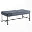 Banc en velours gris et gris sablé avec mousse à mémoire de forme et structure en métal durable pour une assise élégante