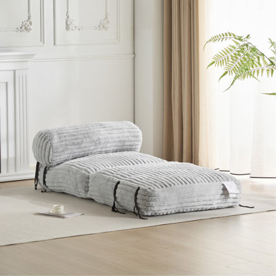 Fauteuil à billes d'intérieur pliable, gris clair