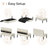 39" Corduroy 2-Seat Armless Loveseat, Upholstered Bench with USB Ports, Beige-108074688
