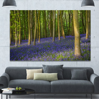 «Bluebell Woods in Oxfordshire», reproduction de photo sur toile tendue