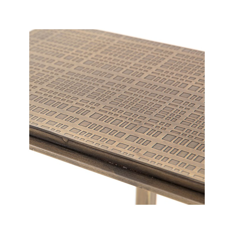 Element End Table, Antique Brass