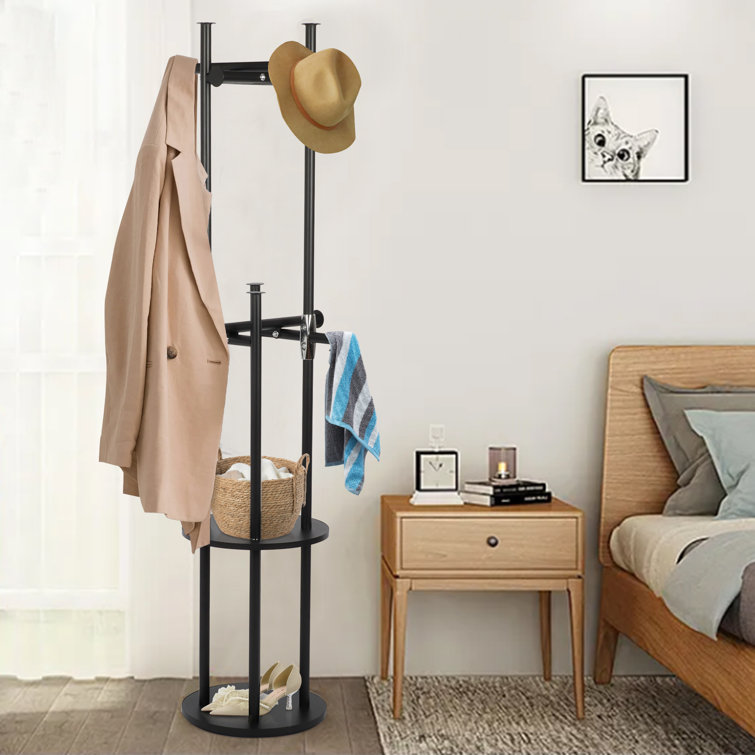 360 Rotating Iron Freestanding 8 - Hook Coat Rack