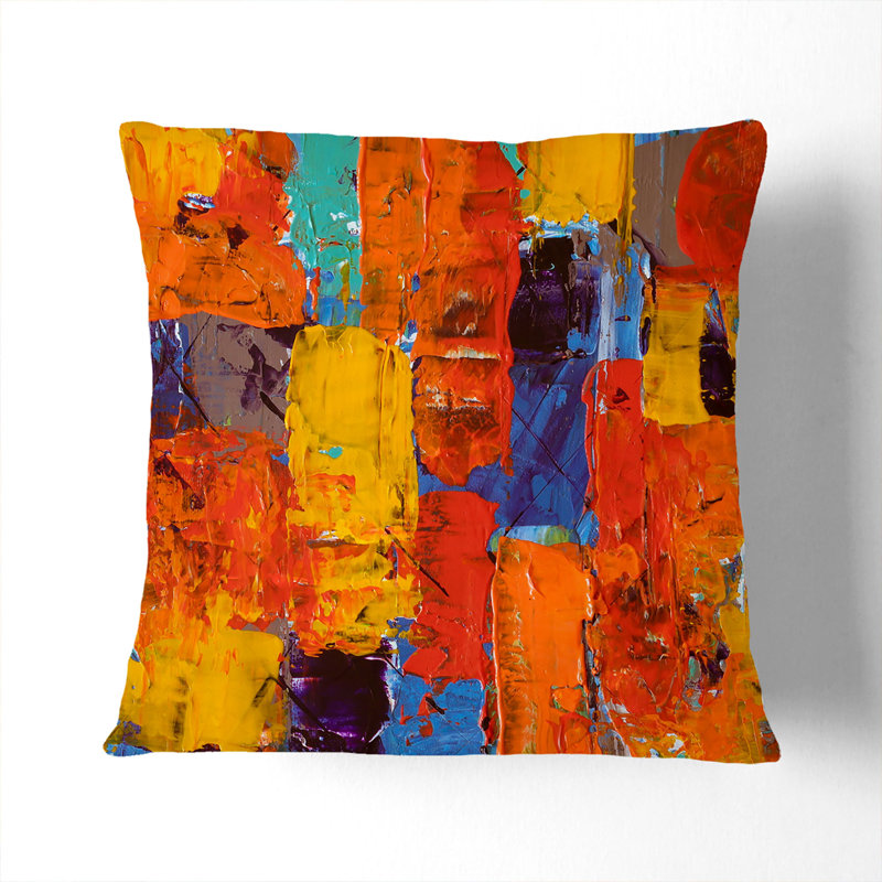 Abstract Square Cushion, 40 x 40 cm, Stone
