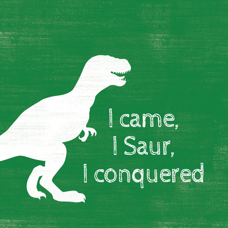 Came Saur Conquered Trex Green - Wrapped Canvas Print, 122cm H x 122cm W x 3.8cm D