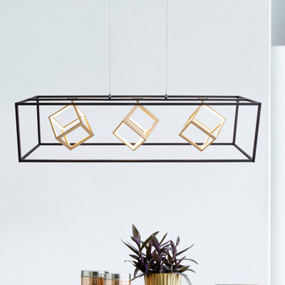 Ellum 3 - Light LED Square/Rectangle Pendant
