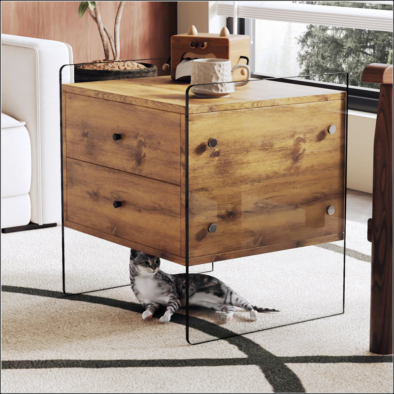 Double-Drawer Bedside Table